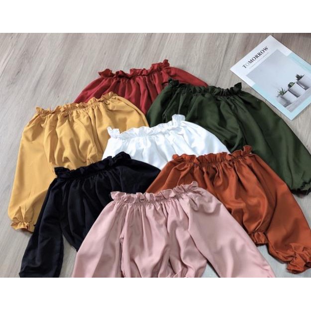 Áo croptop trễ vai áo kiểu ôm tay dài hở vai kate voan nữ Dracr02, chất lượng đảm bảo an toàn đến sức khỏe người sử dụng, cam kết hàng đúng mô tả