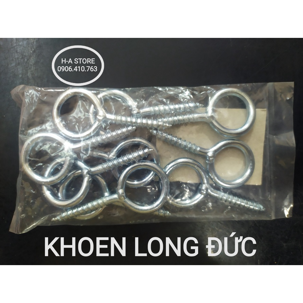 Vít khoen tròn treo móc long đức 4x2 / 5x3/ 6x4