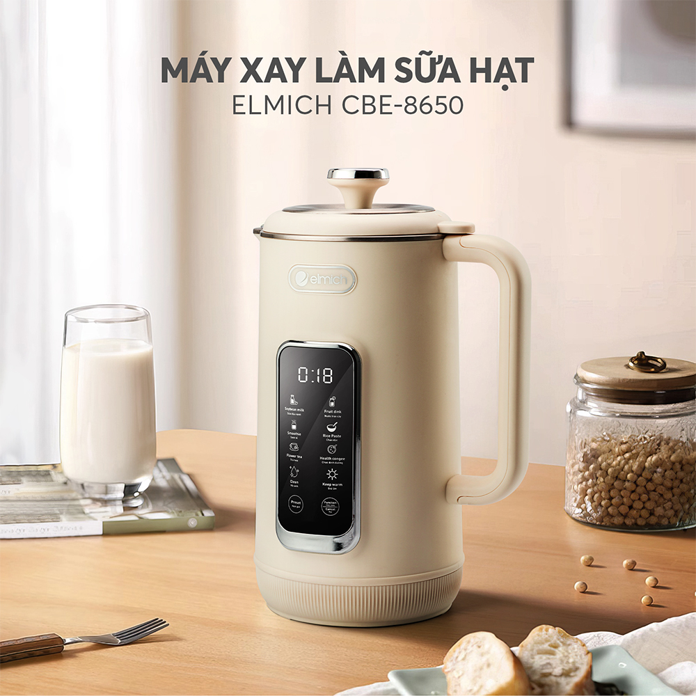 Máy làm sữa hạt Elmich CBE-8650 1L chất lượng từ thương hiệu châu âu