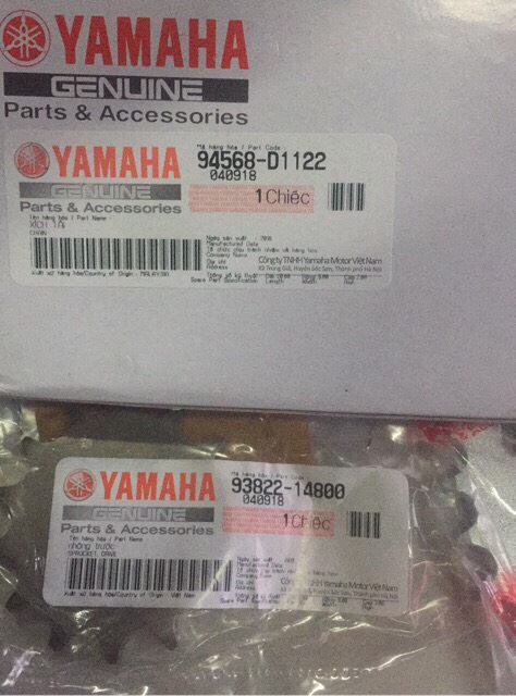 Nhông sên đĩa exciter 150 / nhông xích yamaha exciter 150 zin hãng