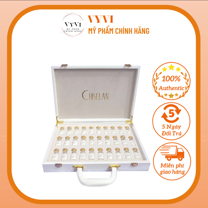 Bột uống trắng da Collagen Chiselan Hàng Chính Hãng Hộp 30 ống chuyên dùng tại SPA