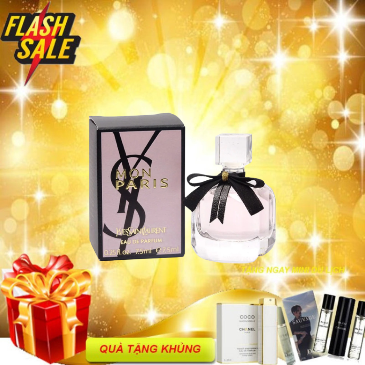 Nước hoa Yves Saint Laurent Mon Paris mini chấm 7.5ml - Nước hoa thơm lâu trên 8h - Nước hoa siêu hot chính hãng