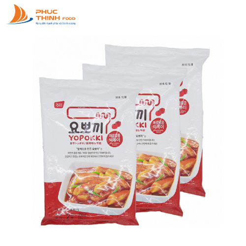 Combo 3 gói lớn vị Cay ngọt - Bánh gạo Hàn Quốc Yopokki