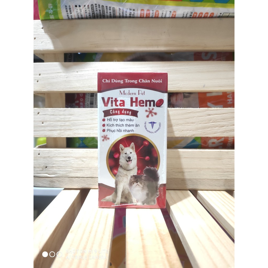 Vita hemo - bổ máu, tạo máu, kích thích thèm ăn cho thú cưng - chó mèo