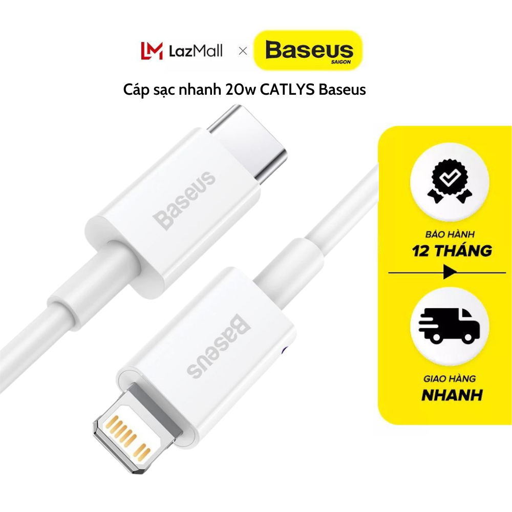 Cáp sạc nhanh CATLYS Baseus Superior Series PD 20W fast charging data cable [HÀNG CHÍNH HÃNG]