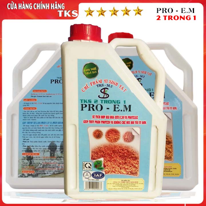 Men Vi Sinh Ủ Phân Cá, Phân Bánh Dầu Làm Phân Hữu Cơ PRO E.M 2 TRONG 1 Can 2 Lít