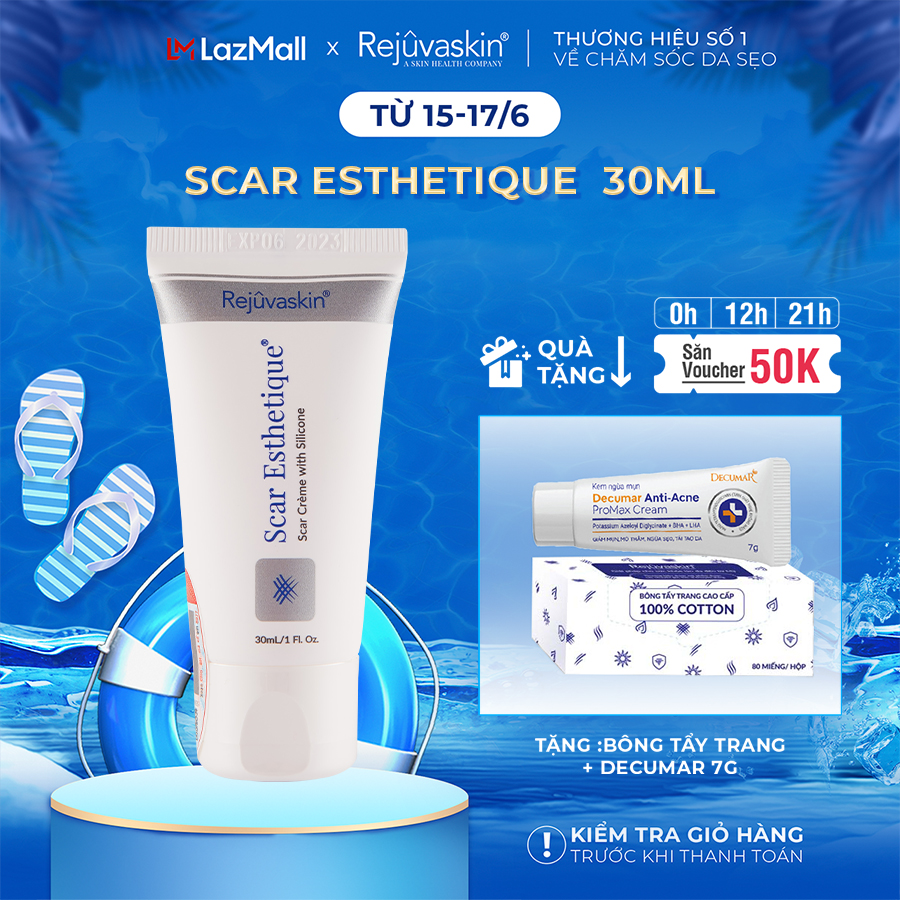 Kem xóa sẹo thâm/sẹo rỗ/sẹo lõm Scar Esthetique REJUVASKIN 30ml