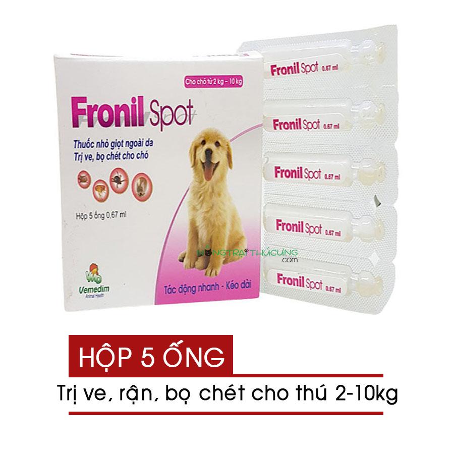Nhỏ Gáy Chó Mèo Trị Ve, Rận, Bọ Chét - Fronil Spot (5 tuýp) - [Nông Trại Thú Cưng]