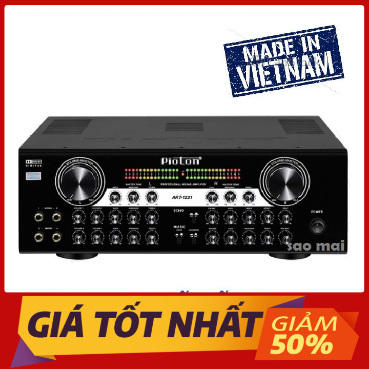 Ampli bluetooth karaoke nghe nhạc gia đình pioton art-1231