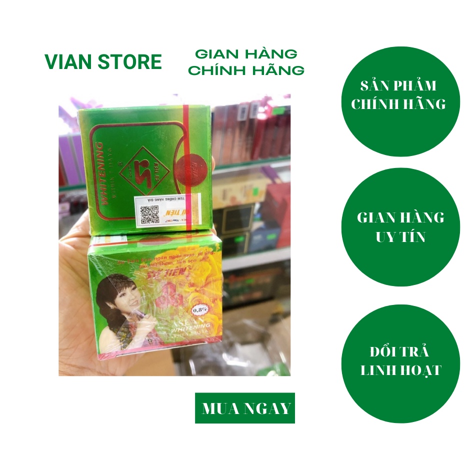 Kem sứ tiên xanh lá trắng da ngừa mụn 8g