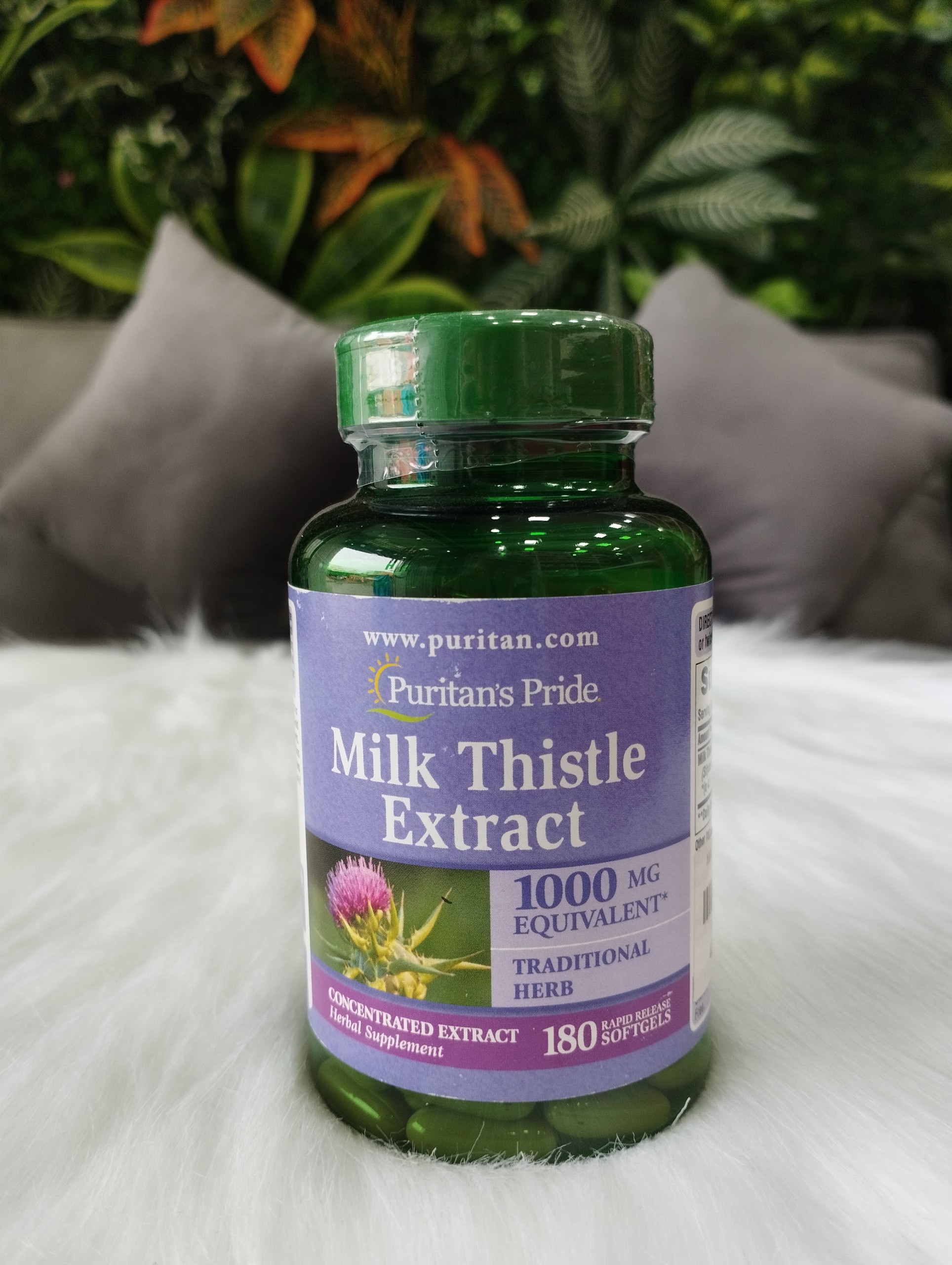 Herbal supplements liver milk thistle extract puritan s pride 1000 mg 180