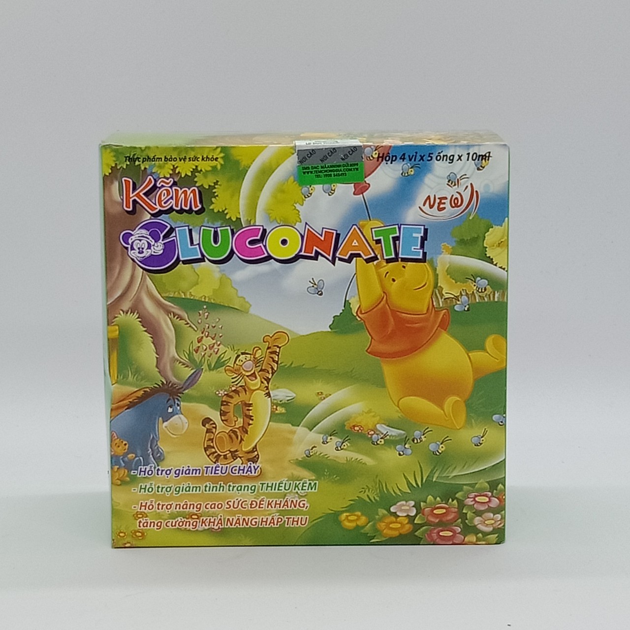 Zinc Gluconate - Kẽm Cho Bé Biếng Ăn, Chậm Lớn, Còi Xương, Suy Dinh Dưỡng, Sức Đề Kháng Kém - hộp 20 ống