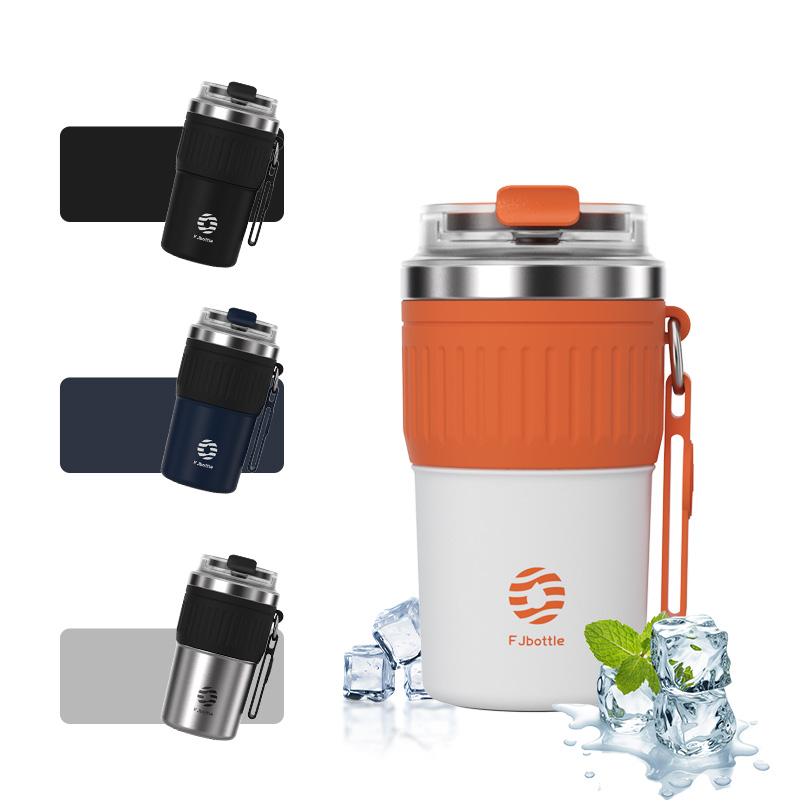 Fjbottle bình giữ nhiệt ly cà phê 400ml tumbler bình nước giữ nhiệt bằng thép khng gỉ 316 ly văn phòng