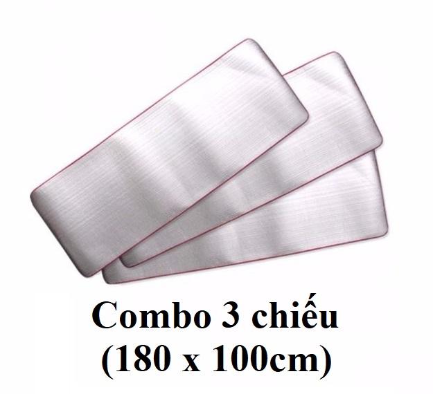 Combo 3 chiếu ngủ trưa, chiếu du lịch, thảm ngủ văn phòng gấp gọn
