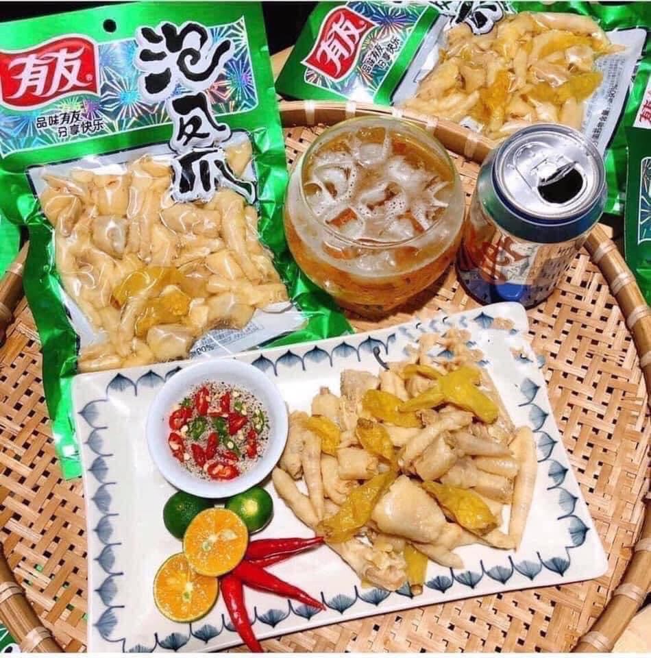 Chân gà yuyu trùng khánh siêu cay 210gram - 180gram cậu nghĩa food mart