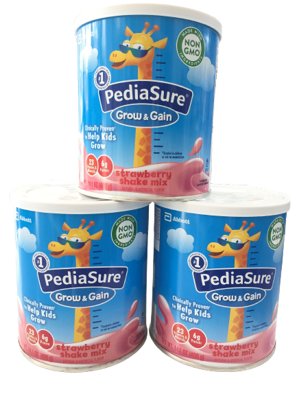 [Hàng air, Combo thùng 3 lon] Sữa Pediasure 400g Hương Dâu của Mỹ - Giúp bé phát triển chiều cao, trí não hoàn thiện