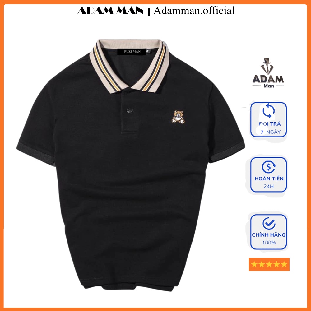 - áo polo nam, áo thun nam có cổ - chất cotton dày dặn, co giãn, mềm mịn - adam man