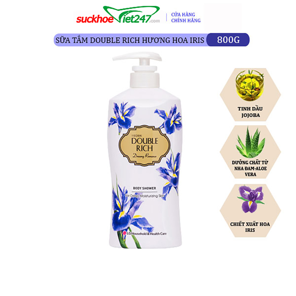 [HCM]Sữa tắm Double Rich Hoa IRis 800g