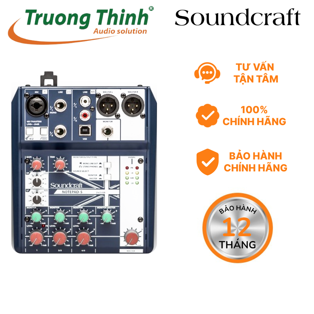 Mixer analog soundcraft notepad-5 - bàn trộn âm thanh soundcraft notepad5 - trường thịnh audio