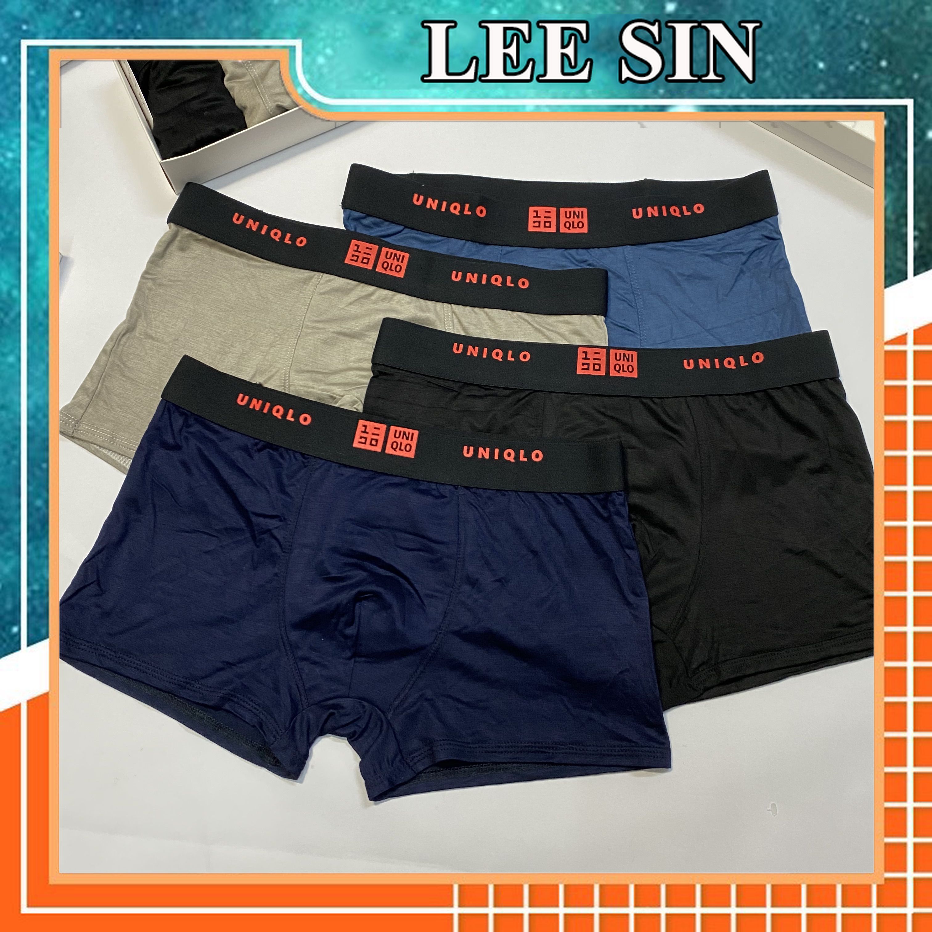 Quần lót nam mỏng, quần sì đùi nam, quần lót nam, quần sịt nam, sịp nam boxer, combo quần lót nam Cotton co dãm đa chiều kháng khuẩn, thấm hút mồ hôi | LEESIN