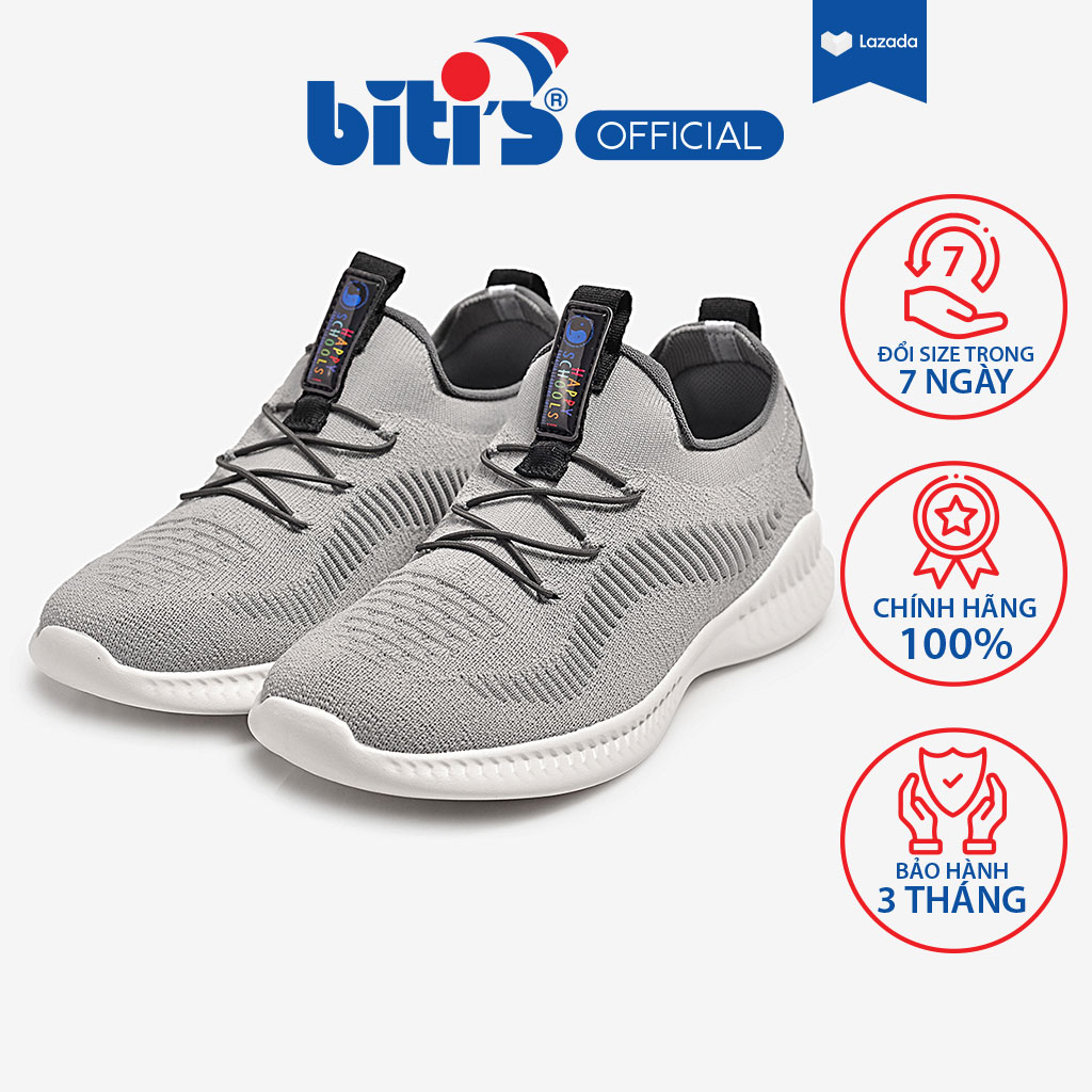 Giày Thể Thao Bé Trai Biti s BSB002400XAM Xám