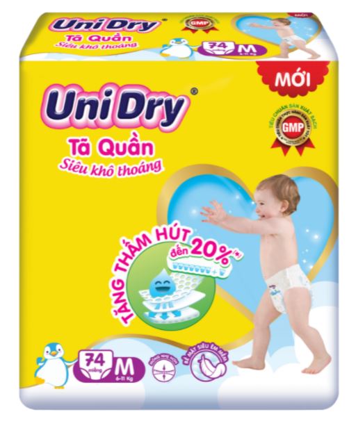 [FREESHIP] [Mua là có quà] Tã Quần Unidry Siêu Khô Thoáng Size M74 - L68 - XL62 - XXL56