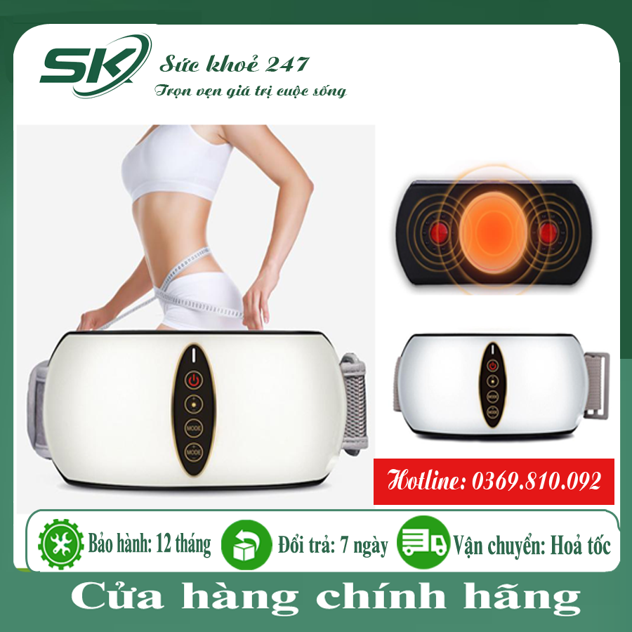 Đai massage giảm mỡ bụng BMB45 đai rung giảm mỡ bụng kết hợp nhiều chế độ massage và nhiệt giúp đánh tan mỡ bụng