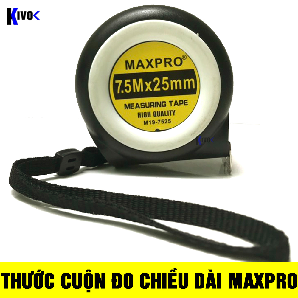Thước Cuộn Đo Chiều Dài Đa Năng MAXPRO 7.5m Có Thể Thu Gọn Vào  - Thước Đo Chiều Dài, Độ Cao - Kivo