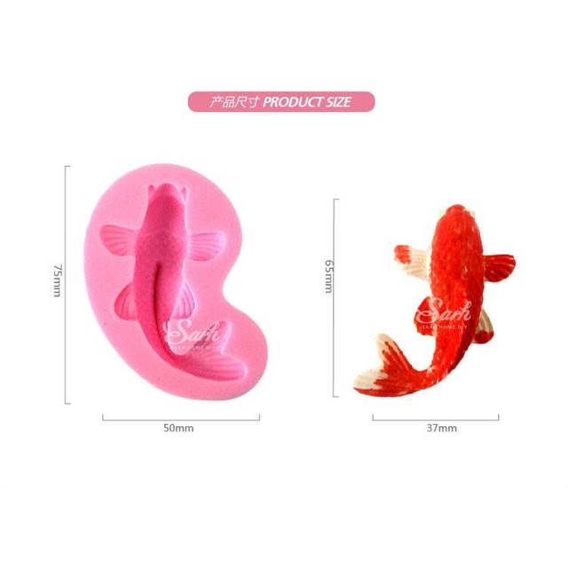 Khuôn Rau Câu Silicon 4D Con Cá Mã C1F3M0