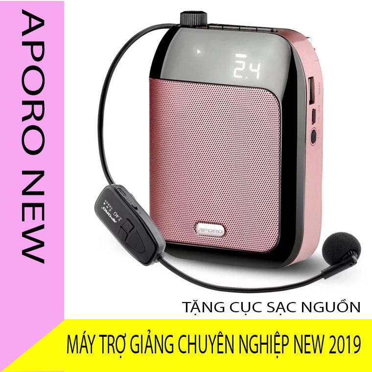Máy trợ giảng không dây UHF Aporo T9 2.4G ( tặng 1 micro có dây, 1 cục sạc nguồn , túi đựng )