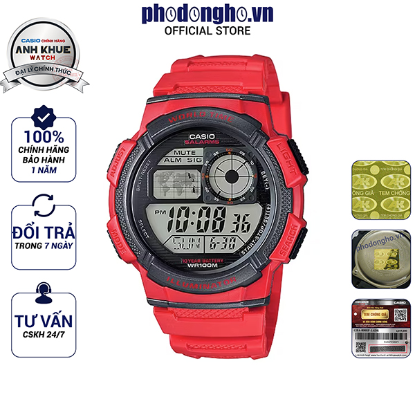 Đồng hồ nam dây nhựa Casio Anh Khuê AE-1000W-4AVDF