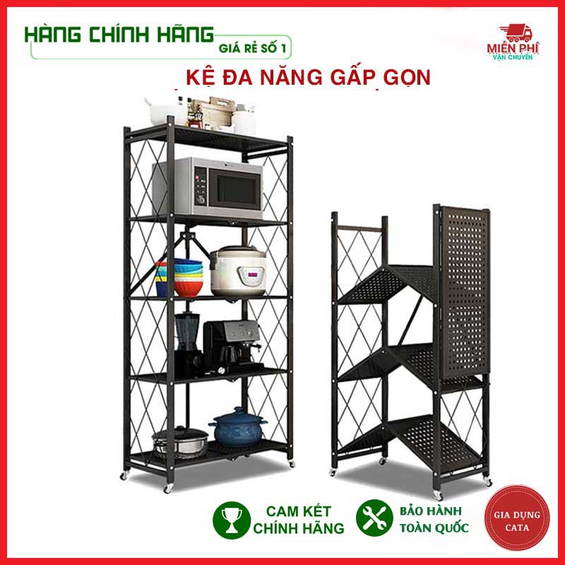 KỆ ĐỂ ĐỒ ĐA NĂNG GẤP GỌN - KỆ SẮT ĐỂ HÀNG - 3 TẦNG - 4 TẦNG - 5 TẦNG - CÓ BÁNH XE DI CHUYỂN - SƠN TĨNH ĐIỆN BẢO HÀNG 12 THÁNG