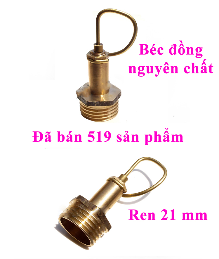 Bộ 10 béc phun sương bằng đồng 360 độ lắp ren ngoài 21mm tưới hoa lan, vườn rau...