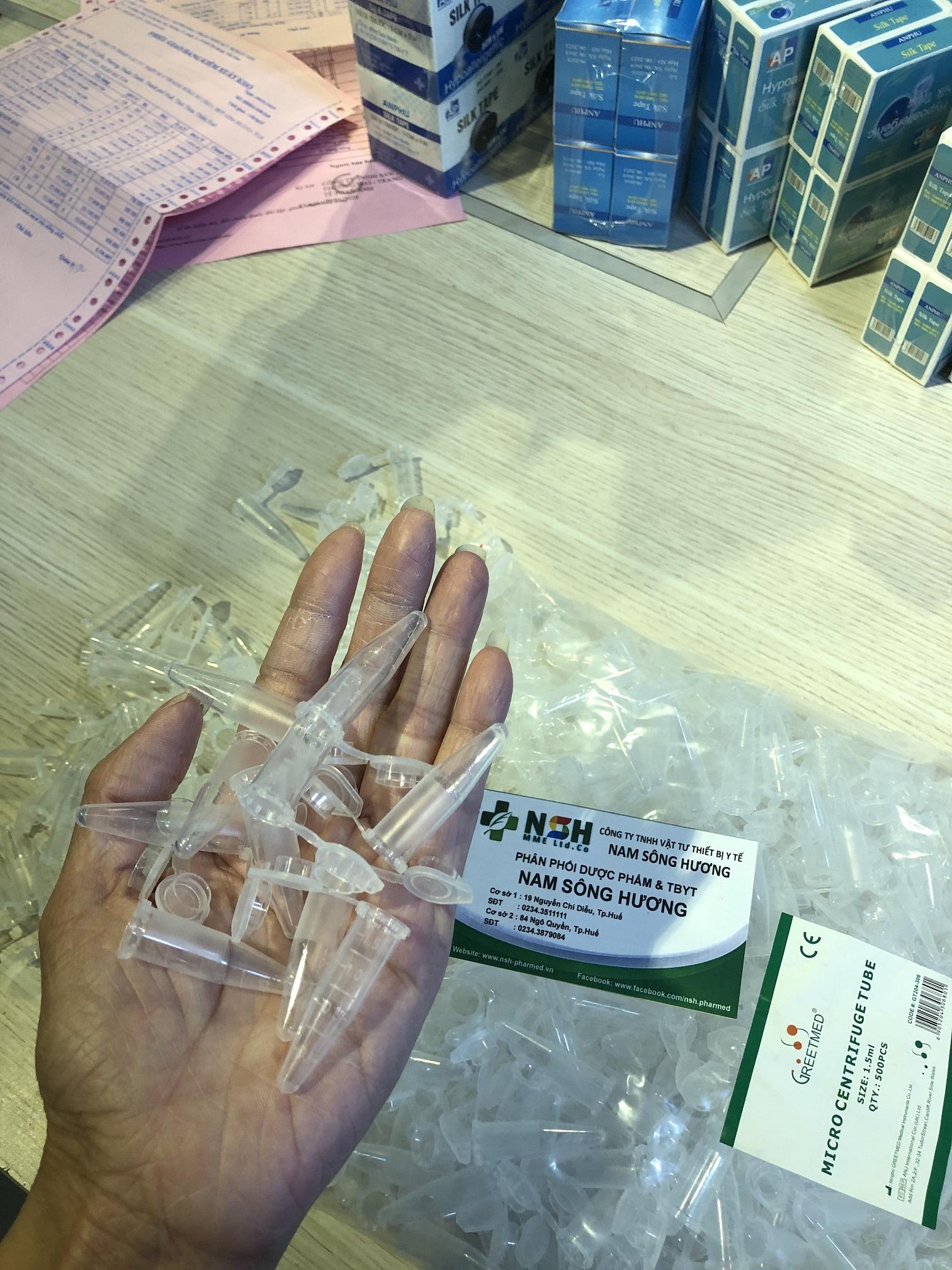 500 ỐNG NGHIỆM NHỰA ỐNG LY TÂM 1.5ML,ỐNG NGHIỆM NHỰA ỐNG CUVET NHỌN ỐNG NGHIỆM EPPENDORF 1.5 ML, ống nghiệm liền nắp 1.5ml GREETMED