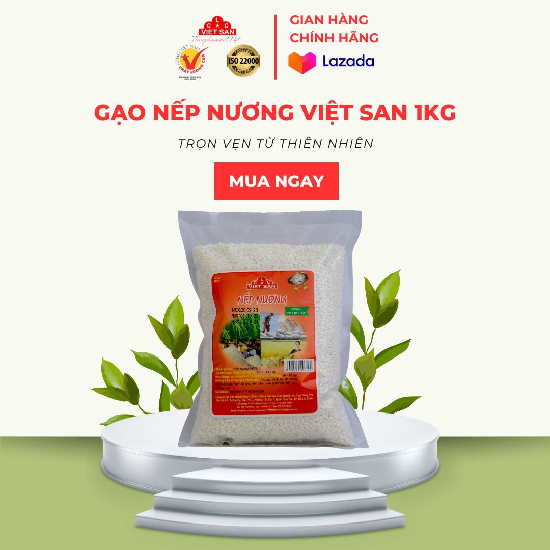 Gạo nếp nương điện biên viet san gói 1kg