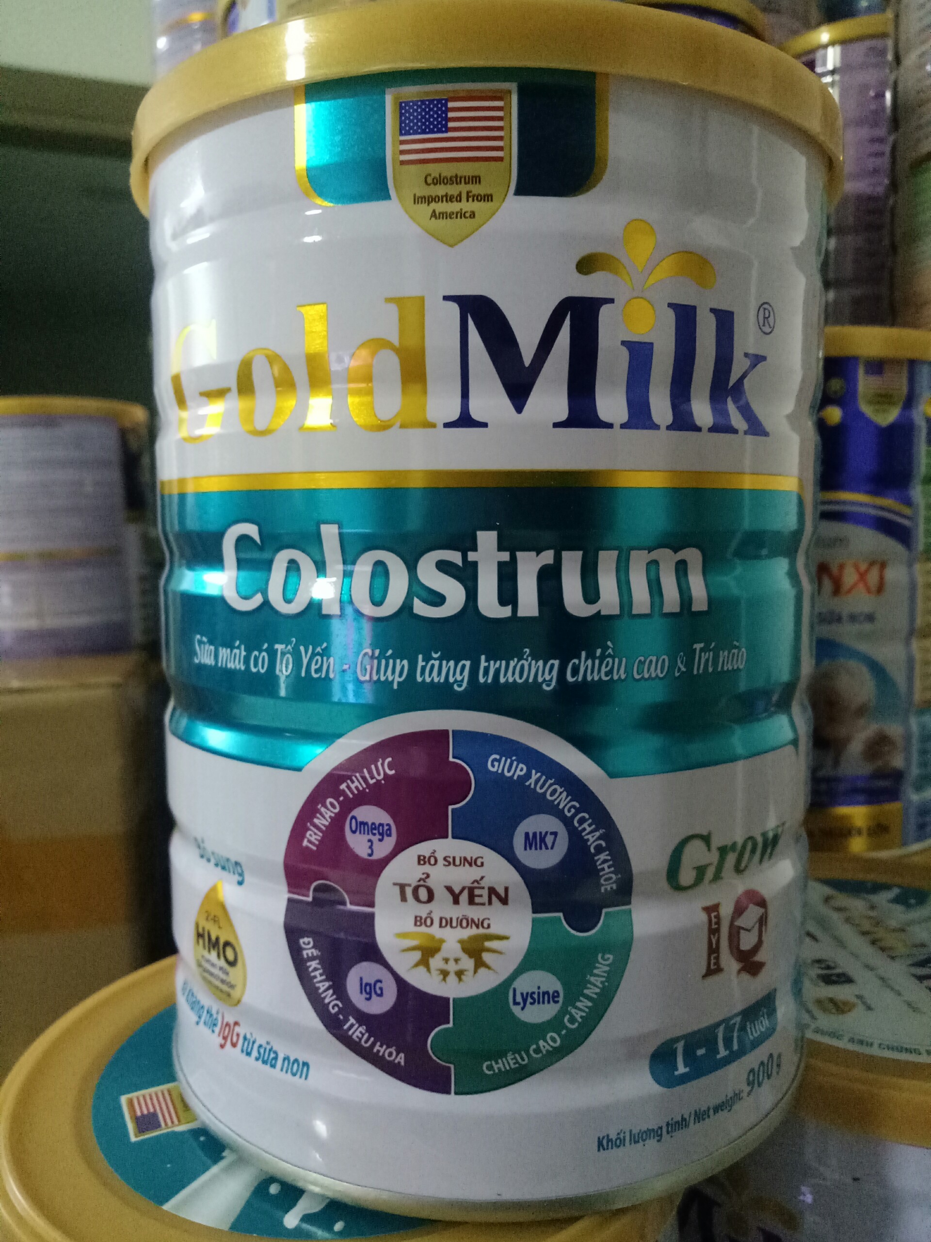 (mẫu mới) sữa goldmilk grow plus 900g - tăng cân - phát triển chiều cao cho bé - sữa non - growplus goldmilk 900g 1