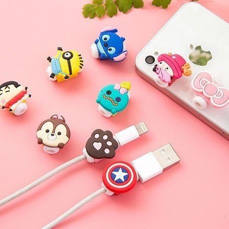 Thú Cắn cap bảo vệ đầu sạc điện thoại giao hình ngẫu nhiên