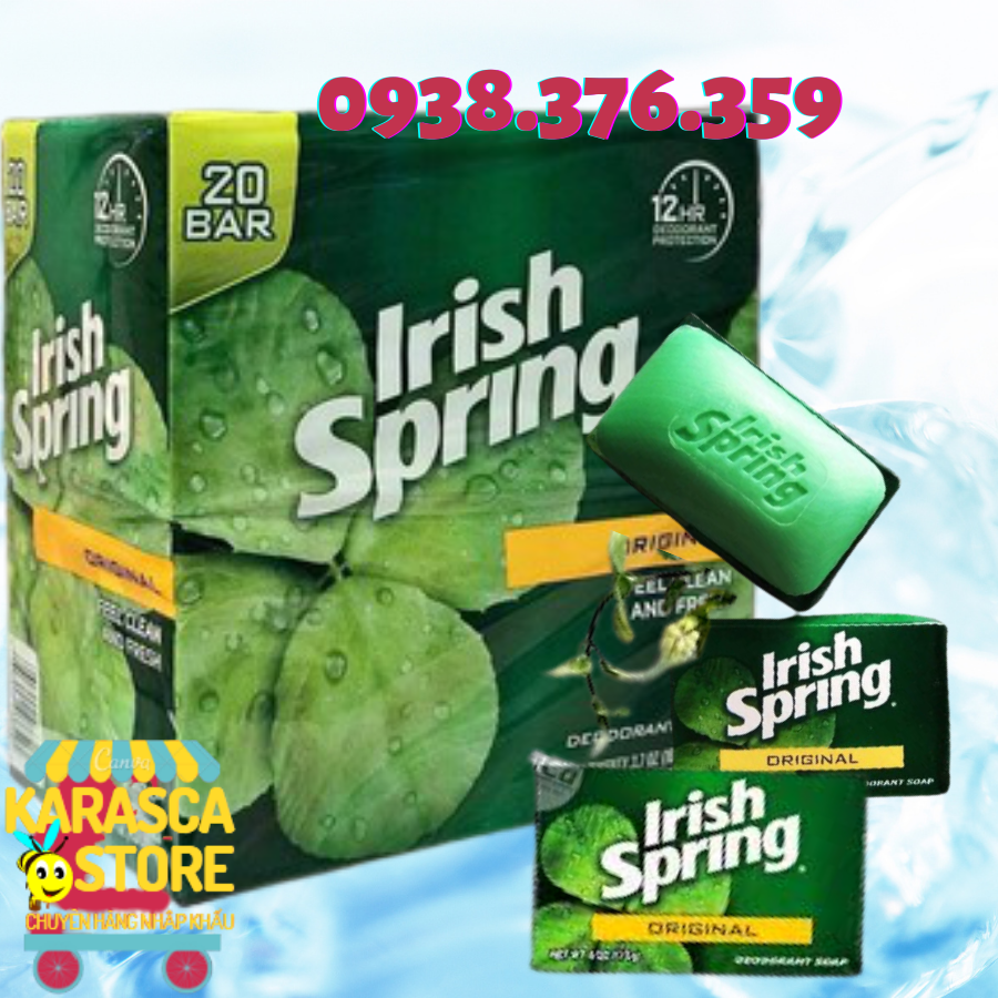 Lốc 20 cục xà bông diệt khuẩn irish spring 20 x 113 gr nhập mỹ chính hãng