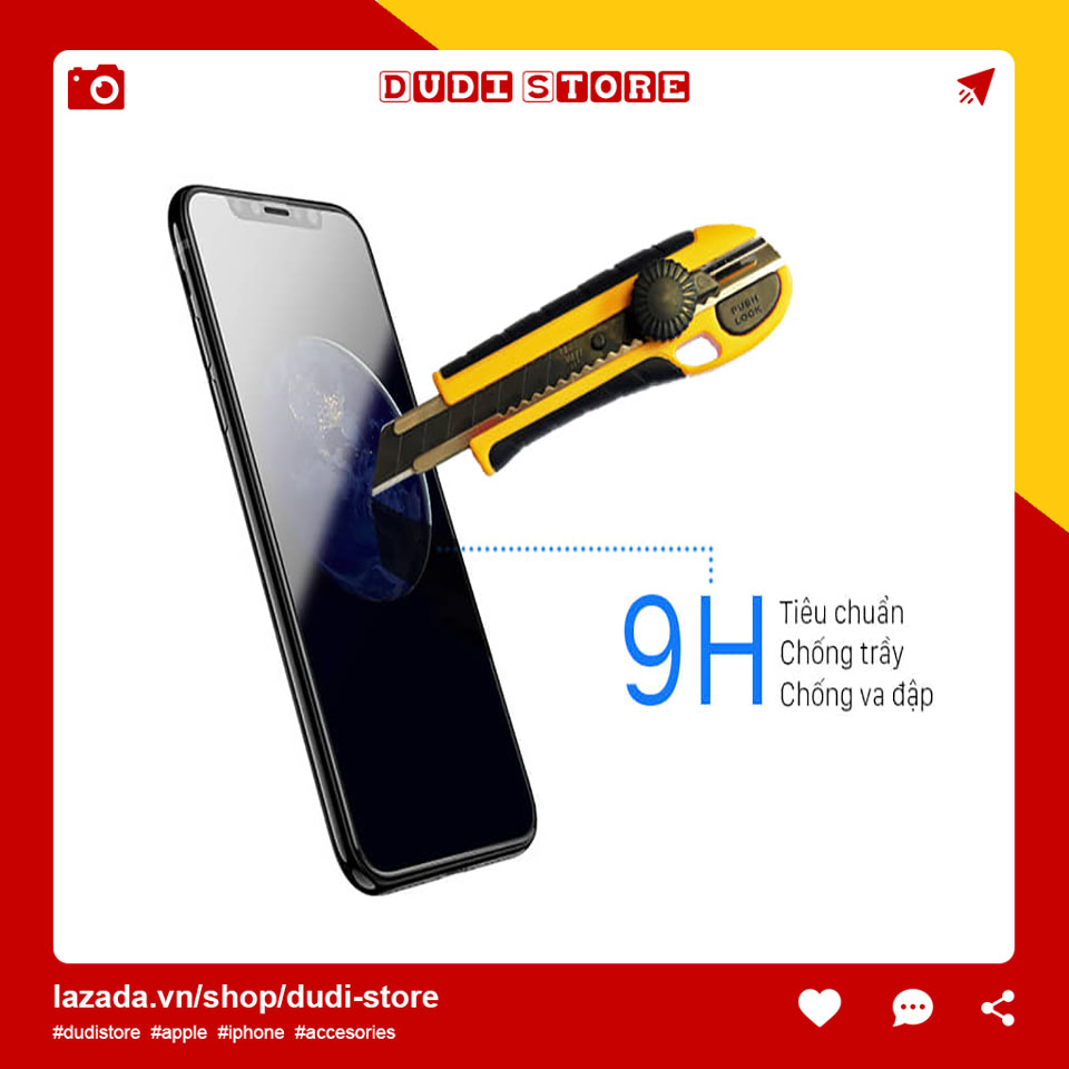 Kính cường lực 9D ,10D xịn full màn dành cho điện thoại iphone 6 6 plus 6s 6s plus 7 7 plus 8 8 plus X Xs Xs Max 11 11 pro 11 pro max Dudi Store