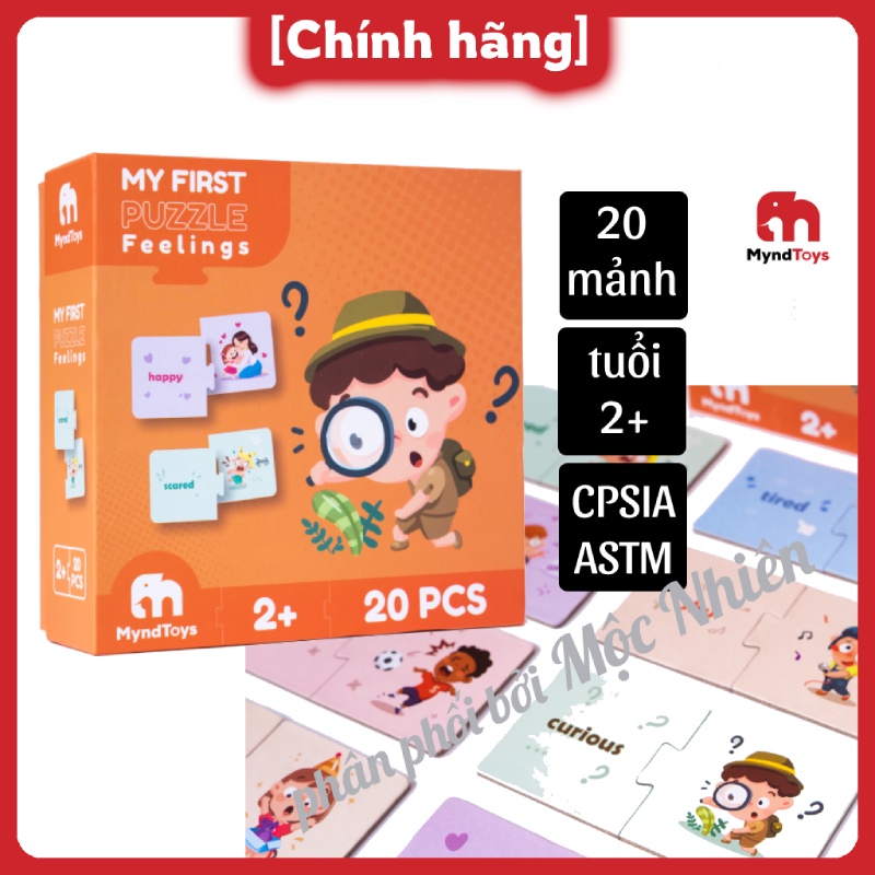Đồ chơi xếp hình myndtoys my first puzzle - feelings dành cho bé trên 2 tuổi