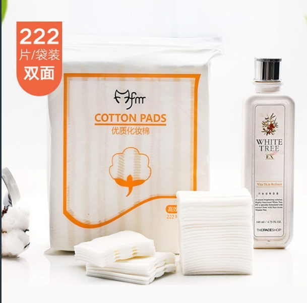 Combo 3 bịch Bông tẩy trang 222 miếng - Bông trang điểm 3 lớp Cotton