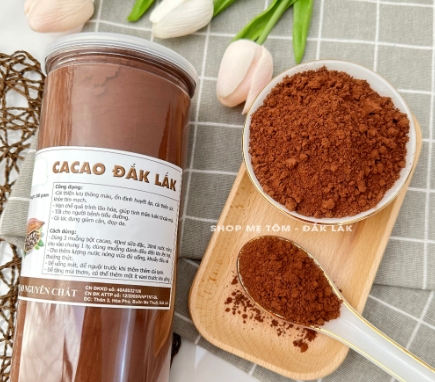 500gram bột ca cao đăklăk loại 1 nguyên chất chuẩn organic