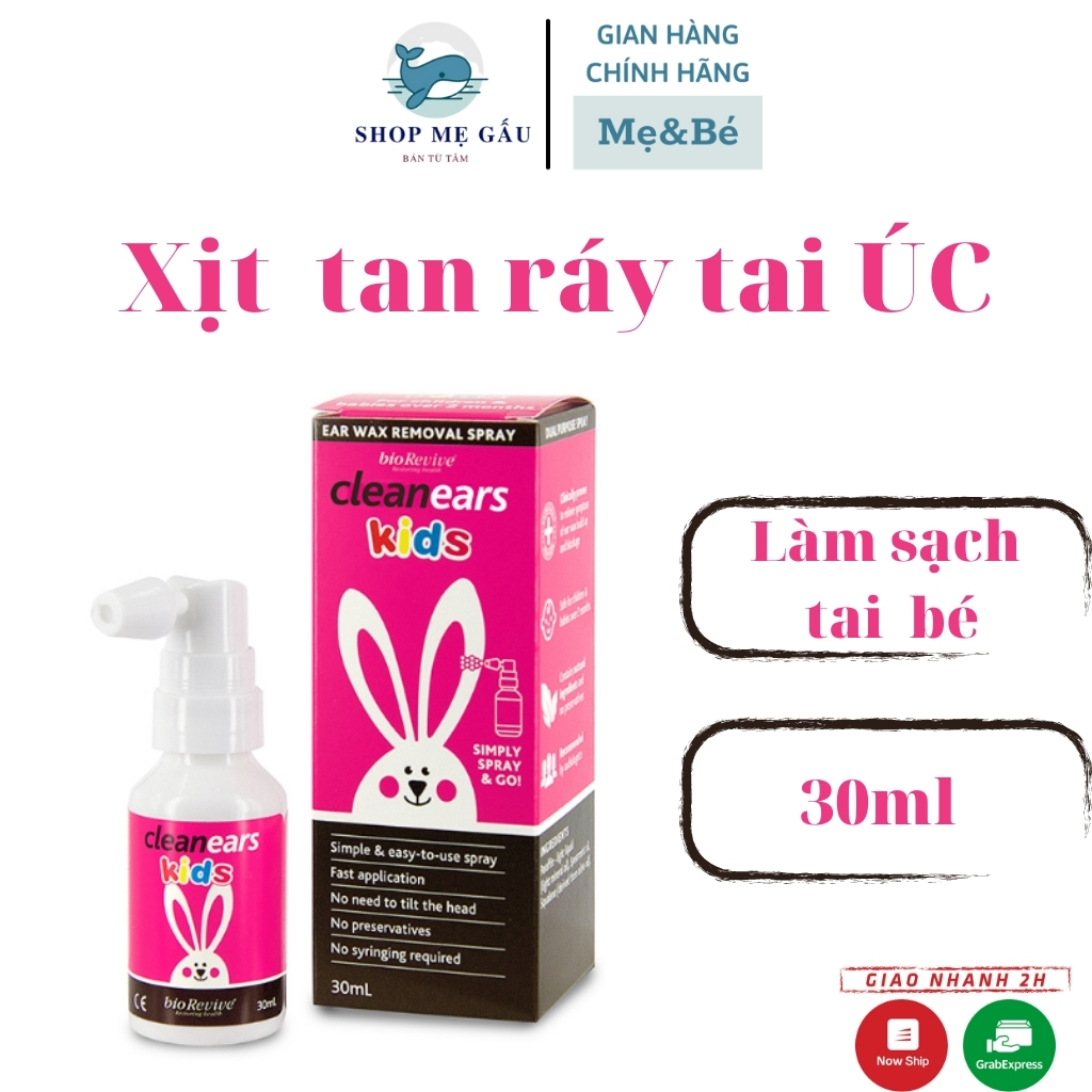 Xịt tan ráy tai clearnears làm sạch tai an toàn cho bé