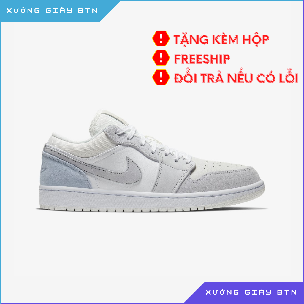 Giày thể thao sneaker nam nữ cổ thấp 𝐍𝐈𝐊𝐄 air 𝐉𝐎𝐑𝐃𝐀𝐍 𝟏 trắng xám