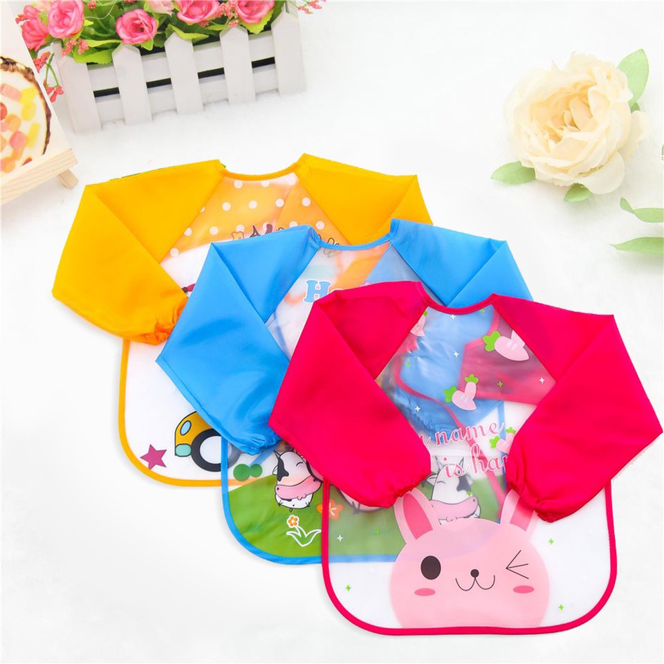 Áo yếm ăn dặm chống thấm cho bé