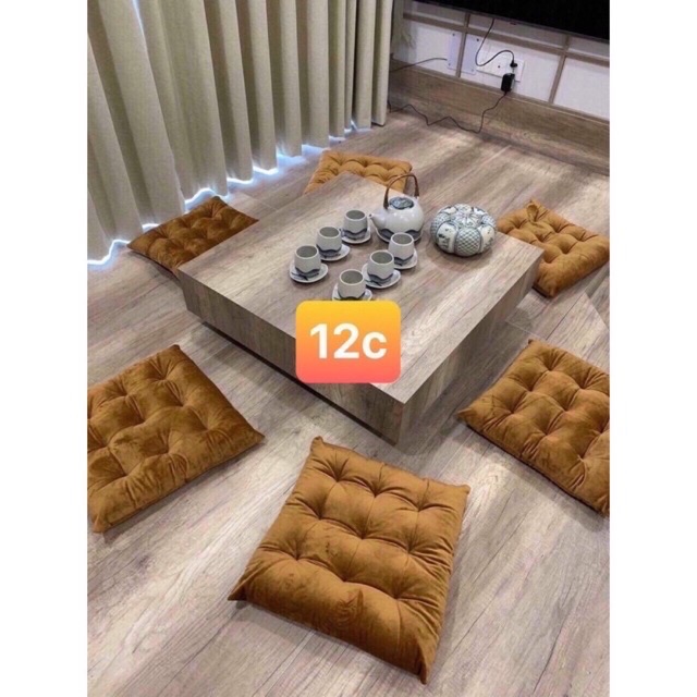đệm ngồi bệt,đệm lót ghế nỉ nhung cao cấp