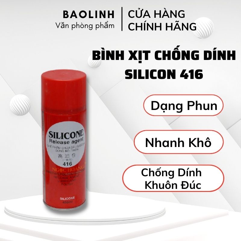 Bình Xịt Chống Dính- Bình Phun Chống Dính Khuôn Slicone Spray, 400ml, Chuyên Chống Dính, Bôi Trơn- Vanphongpham.baolinh