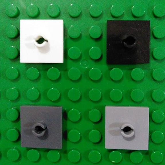 Combo 10 viên gạch trơn 2x2 có 1 lỗ trên no.231 - phụ kiện moc brick