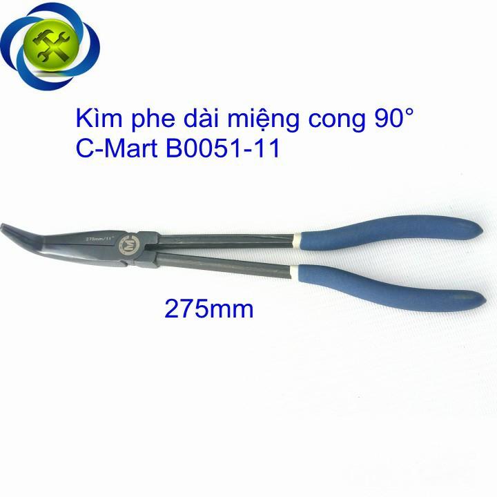 Kìm phe dài miệng cong 90° c-mart b0053-11 275mm