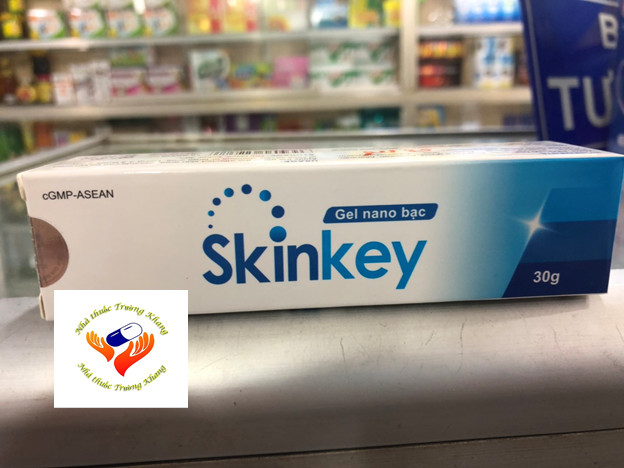 [HCM]GEL NANO BẠC SKINKEY 30g làm mờ sẹo tái tạo da sát khuẩn vết thương